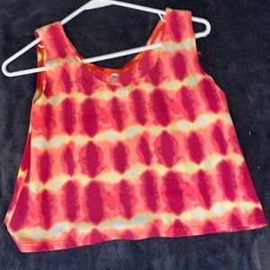 Tie dye cropped shirt
